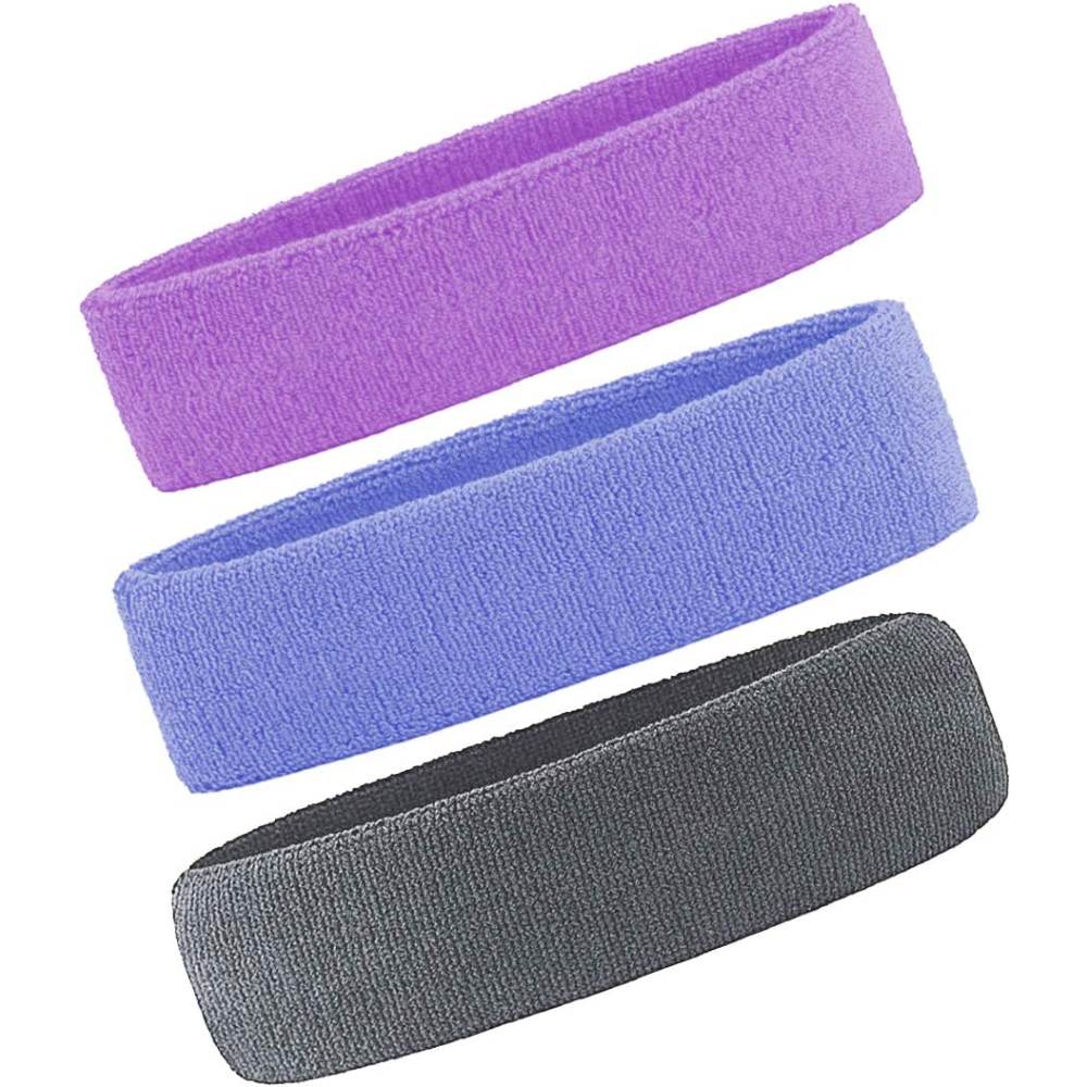 Sports Headbands, Grey, Lake Blue, Purple: image 9